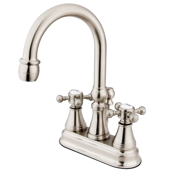 4" Centerset Bathroom Faucet, Brushed Nickel